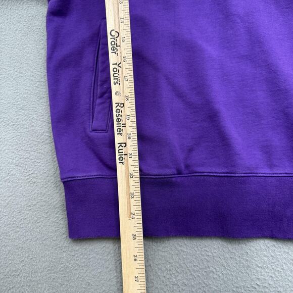 Teddy Fresh Hoodie Mens Small Purple Colorblock Raglan 100% Cotton Sweatshirt - Picture 5 of 10